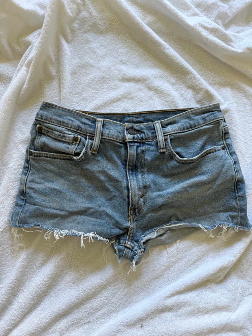 Levi’s Women's Light Blue Denim Cutoff Shorts
